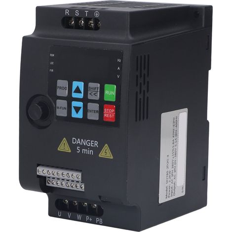 Mini convertisseur de fréquence triphasé, noyau en cuivre, bobine, entrée AC380V, sortie AC0-380V, 2,2 kw, IP20