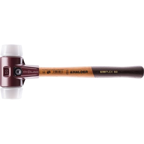 Martello a faccia morbida SIMPLEX L.300mm testa-D.30mm altezza media HO superplastico bianco HALDER