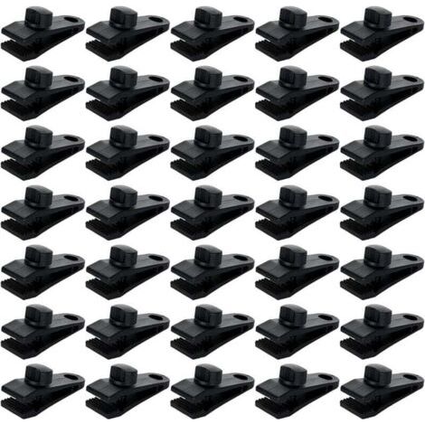 BUNTHAUS Packung mit 30 Zeltplanenclips, abschließbaren Planenclips, Planenclips, Markisenclips, Planenbefestigungen für Camping, Schattiergewebe und Poolabdeckungen