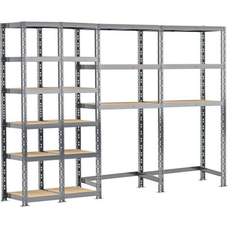 MODULO STORAGE Concept rangement de garage - longueur 240 cm - 18 plateaux (1/3)