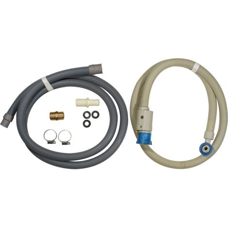 Aqua Stop® Geschirrspüler Schlauchverlängerung Zu- und Ablauf, Sicherheits-Zulaufschlauch, Ablaufschlauch, 1,5 m, Type 110777