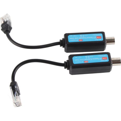 paire d'extensions coaxiales passives 10/100 Mbps 1 canal pour caméra NVR IP