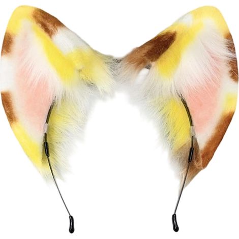 Joli bandeau d ' oreille de chat en peluche Calico bandeau de décoration de cheveux en fourrure douce pour un usage quotidien spectacles de fête oreilles d ' animaux accessoire de cheveux (1/5)