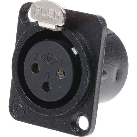 RS PRO-Connecteur XLR Femelle Droit 3 voies Montage panneau ( Prix pour 1 )