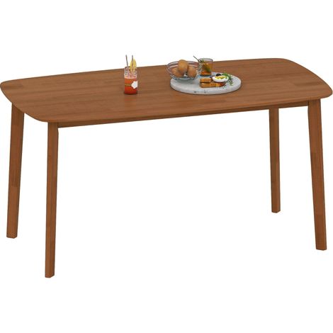 Pine Wood Rectangular Dining Table - Light Brown (1/5)