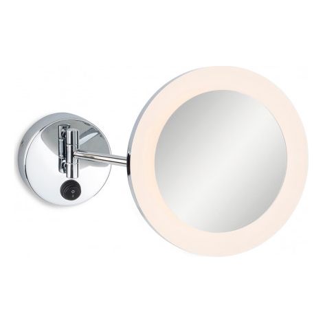 Firstlight Lily Miroir grossissant LED à bras réglable pour salle de bain Chrome IP44 - Grossissement 3x (1/2)