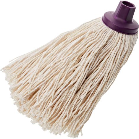 Mery  Mocio in Cotone  Mocio Assorbente  Testa Extra-Large  Attacco Universale a Filetto  Resistente  Naturale  Misure: 22 cm (1/4)