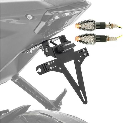Set Support de Plaque + 2x Clignotants pour Kawasaki ER-6f / ER-6n KP12