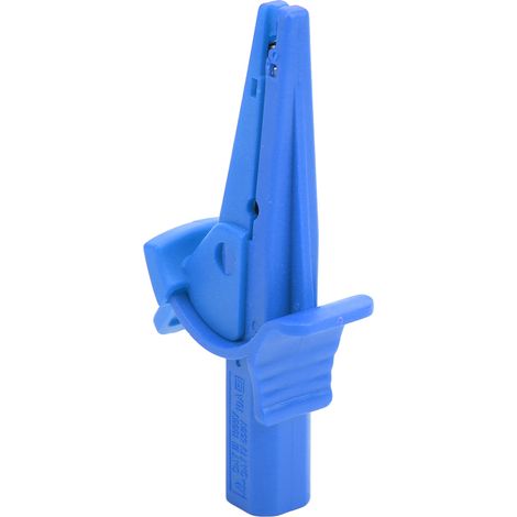 Isolierte Prüfklemme, 20 mm Sicherheitsöffnung, mit 4 mm Bananenstecker für Kfz- und LKW-Elektrikprojekte (blau). (1/5)