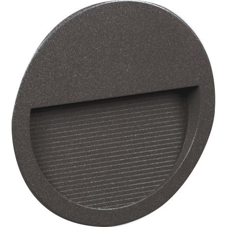 Encastré mural SLIM Round IP65 LED SMD 4W 545lm(128lm) CRI90 3000K 42º/85º Anthracite (1/3)