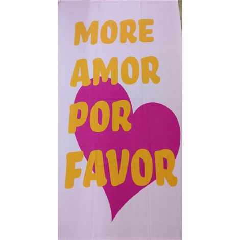 Serviette de plage  - More amor por favor - 100x180 cm (1/2)