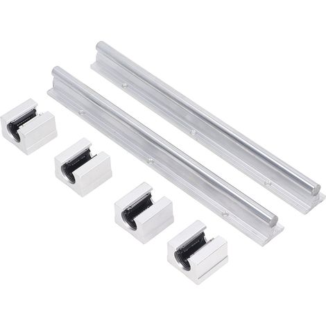 Set aus 2 Führungsschienen + 4 Gleitblöcken, präzise und reibungslose Linearbewegung für Präzisionsmaschinen