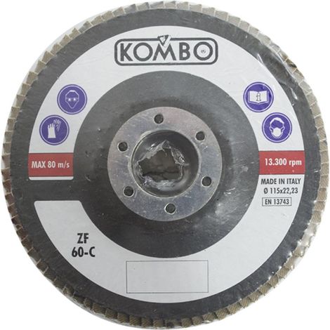 Set 2 Dischi Abrasivi per Smerigliatura Superfici in METALLO Diam 115mm sp 5mm Foro da 22,23mm
