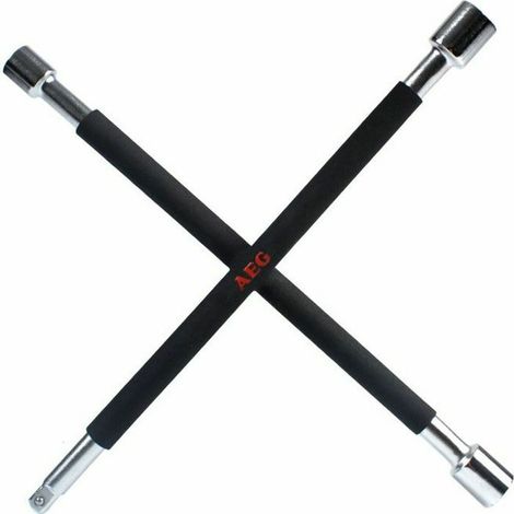 AEG Llave de cruz gris acero inoxidable reforzado