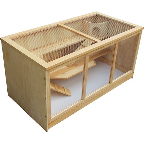 Jaula XXL caseta madera tipo casa roedores animales pequeños ratón hámster