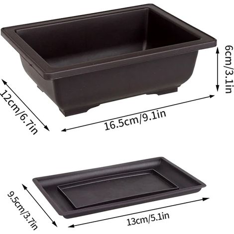 (S1 S et plateau) Plateau carré ou rectangulaire pour bonsaï, imitation terre cuite violette, idéal pour plantes succulentes
Pots pour plantes (1/4)
