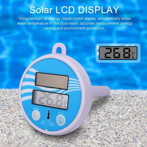 Thermometre Piscine Solaire,Thermomètre pour Piscine, Thermomètre Flottant de Piscine,avec Une Corde, Résistant aux Chocs pour Tous Les & piscines (1/4)