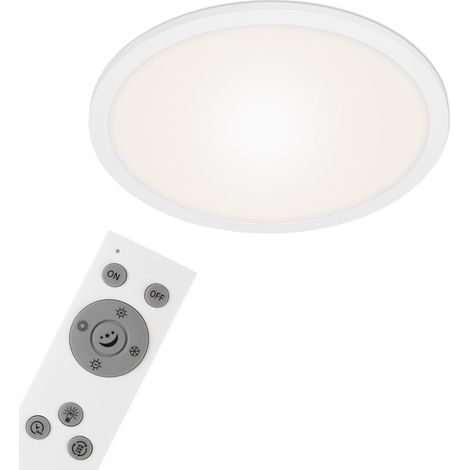 LED Panel dimmbar Ultraflach CCT Fernbedienung weiß 24W Ø40cm Metall Briloner