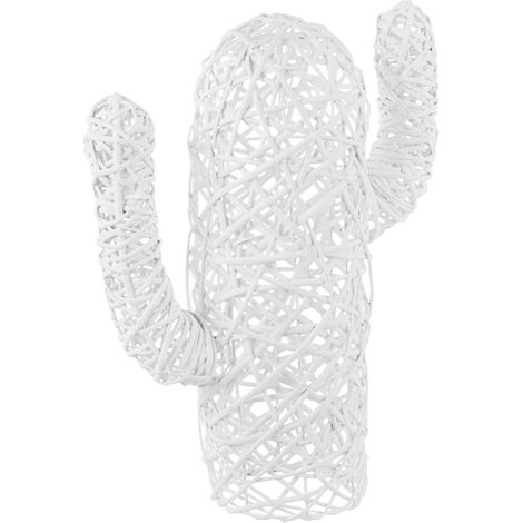 Cactus mexico, prodotto realizzato  in vimini, senza cartone prodotto in varie modalità di colore e misure -17 x 37 x h 55cm / Bianco (1/4)