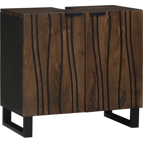 Maison Exclusive - Armadio per Lavabo da Bagno con porta Noce 62 x 33 x 58 cm