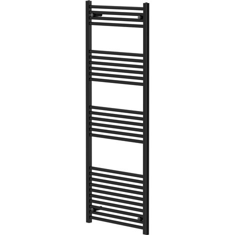 Pizarro Matt Black 1600mm x 600mm Straight Heated Towel Rail (1/5)