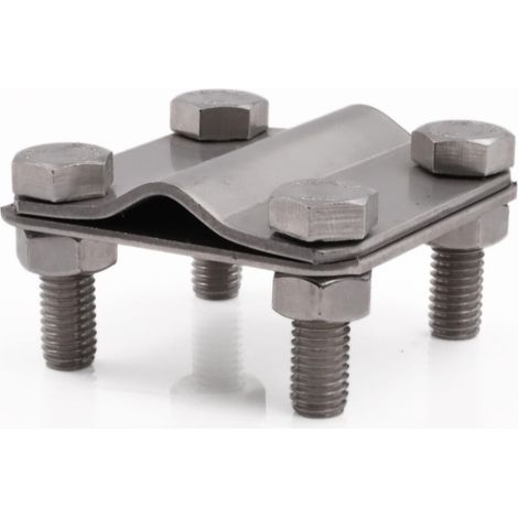Haus-Held Connecteur croisé pour conducteur rond et feuillard L55 acier inoxydable V4A (1/5)