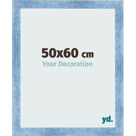 yd. - Cadre photo 50x60 - Bleu Brillant Patine - MDF - Pisa (1/5)
