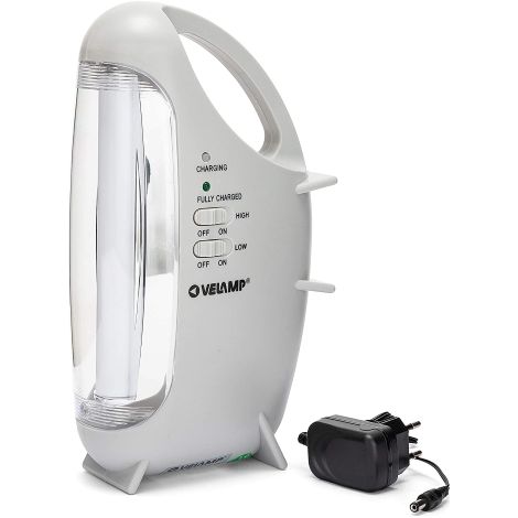 Velamp lampe de secours led portable rechargeable 320 lumen 20 led structure abs 5 heures d'autonomie