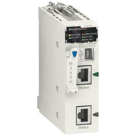 SCHNEIDER BMXP342020H Modicon M340 - processor - 1024 digital I/O, 256 analog I/O - 1 Modbus - 1 Ethernet - ruggedized
