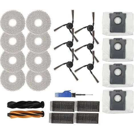 Filtre pour aspirateur brosse pour aspirateur Filtre de brosse pour aspirateur filtre de Main Side Brosse Filtre Serpillière Pads Sac à poussière pour X50 L50 L40s Pro Ultra/ V50 Ultra Robot Aspirateu (1/5)