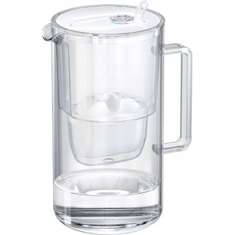 Carafe filtrante en verre blanc 2,5 L avec filtre Maxfor Mg Aquaphor (1/4)