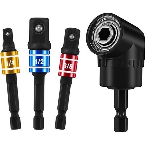Adattatore per bussola da 1/4", 3/8" e 1/2", portabussole per avvitatore a impulsi (1/5)