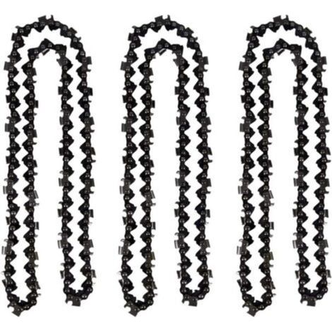 Lot de 3 chaînes de tronçonneuse 50 cm 0.325' 1,5 mm 76 maillons Matériau haute ténacité Compatible avec Timberpro et Hyundai (1/4)