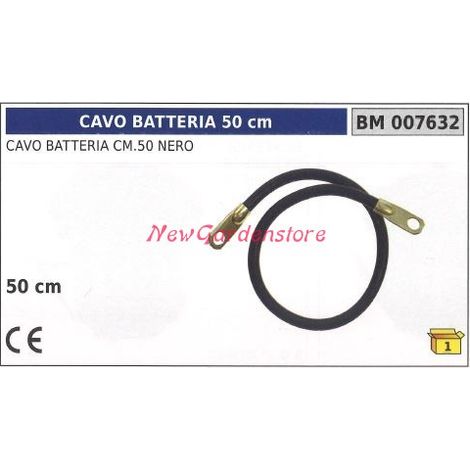 Cavo batteria negativo nero 50 cm TRATTORINO TAGLIAERBA TOSAERBA RASAERBA