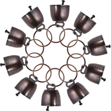 10pièces Cloches à Vache Décoratives avec Poignée Lot pour Événements ou Extérieur Puissant et Rustique (1/5)