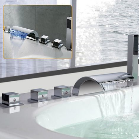 Rubinetto bagno cascata 5 fori, rubinetto vasca, rubinetteria lavabo (1/5)