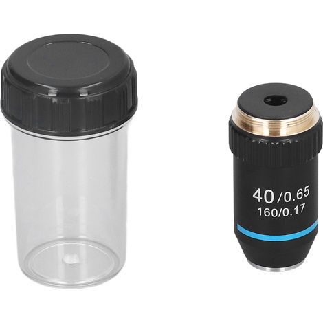 Objectif de microscope achromatique 40X à fort grossissement, filetage standard 20,2 mm, RMS noir 195 (1/5)