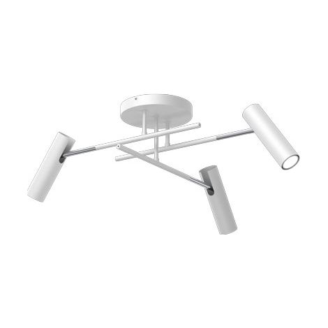 Plafonnier minimaliste blanc 3 spots GU10 Axion Luminex