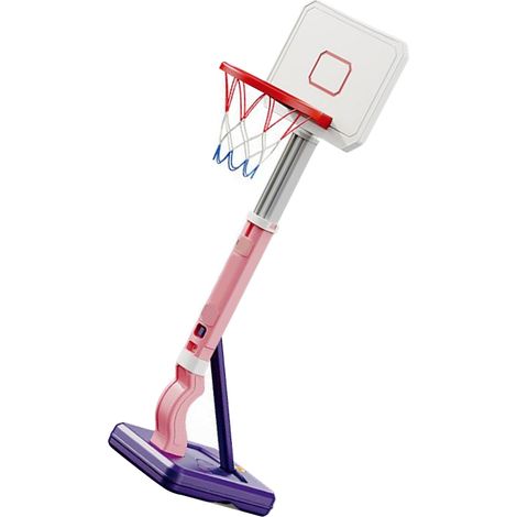 Panier de basket-ball de piscine hors-sol à hauteur réglable, jouet aquatique d'été pour enfants (garçons et filles), rose 5577‑37B (1/5)