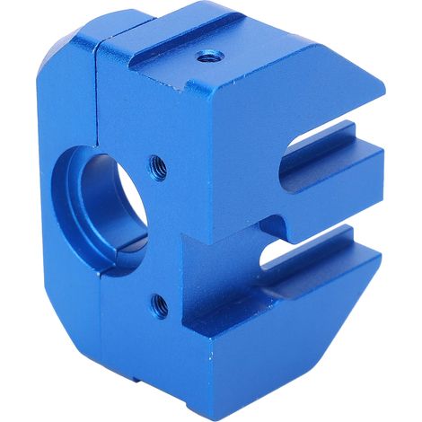 Bloc d'extrusion en alliage d'aluminium anodisé bleu pour imprimante 3D CR‑10, pièce de rechange complète