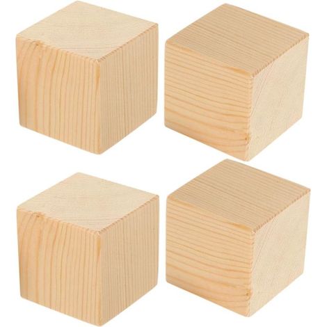 4-teiliges Set 5 cm hohe Möbelfüße aus Holz für Bettbeine, Sofa, Stuhl, Tisch – Stabile Erhöhung – Kein Werkzeug erforderlich (1/5)