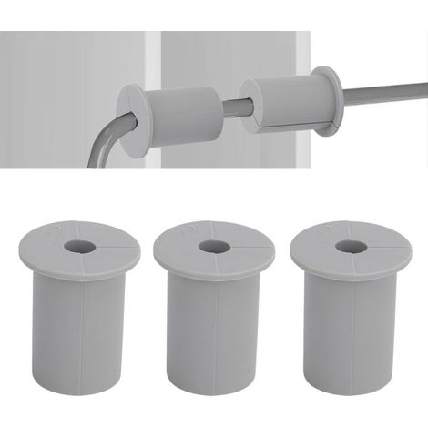 Kit de guidage de câbles 10 pièces, passe-câbles silicone pour installation Ethernet Starlink, couvre trou mural gris (1/5)