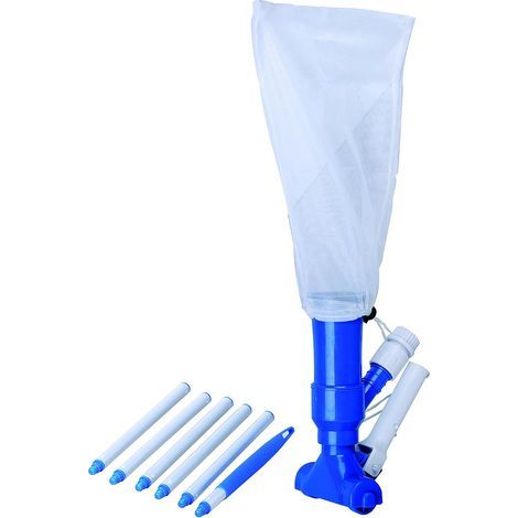 1 - Aspirateur De Piscine - Système Venturi - Tige En Aluminium 150cm - Nettoyage Fond De Bassin - Compatible Tuyau Arrosage - Gris - 150x30x20cm (1/5)