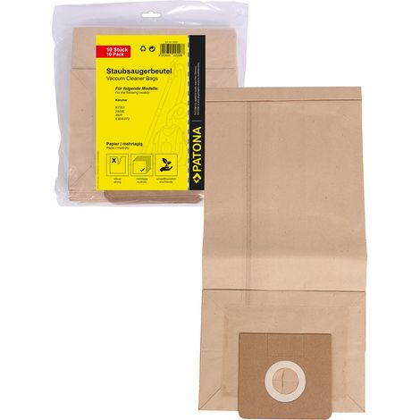 PATONA 10 Staubsaugerbeutel mehrlagig Papier für Kärcher NT351 ECO 2000E 6.904-72 (1/5)