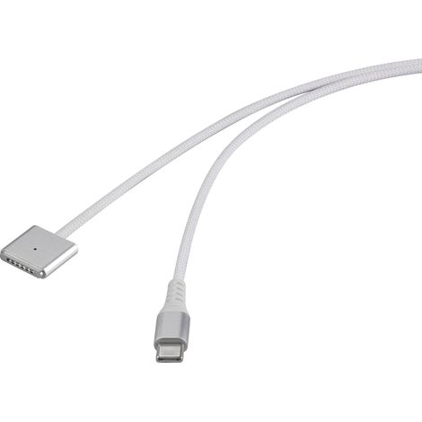 Renkforce Câble de charge USB USB-C®, Magsafe 3 1.00 m blanc connecteur magnétique RF-6437914 A960343 (1/3)