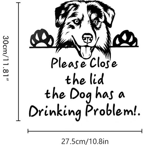 Autocollants décoratifs pour toilettes avec des chiens de dessin animé, autocollants amusants pour couvercle de toilettes, autocollants adhésifs pour siège de toilette, décoration murale en vinyle (1/5)