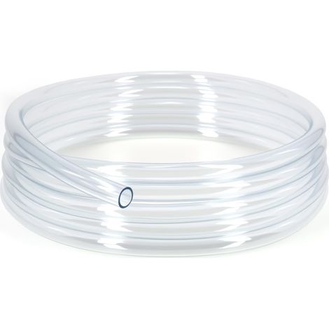 Tuyau Flexible en PVC de 6 x 8 mm, Tube en Plastique Transparent de 5 Mètres, Tuyau à Paroi Mince d'une Épaisseur de Paroi de 1 mm (1/5)