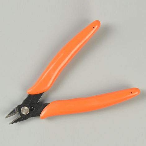 Pince coupante diagonale orange, poignée ergonomique, mini-pince coupante diagonale industrielle légère (1/5)