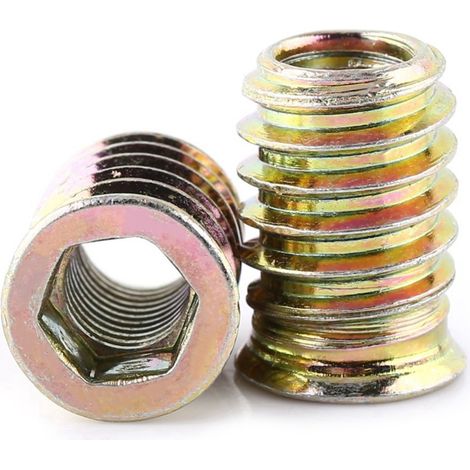 Beyamis Écrou à insert en bois, écrou hexagonal à douille pour fixation de meubles (M820mm) (1/5)