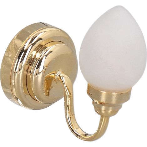 Mini lampe murale miniature avec abat-jour en verre mat, décoration pour maison de poupée, jouet miniature à monter soi-même pour maison de poupée à l'échelle 1:12 (1/5)